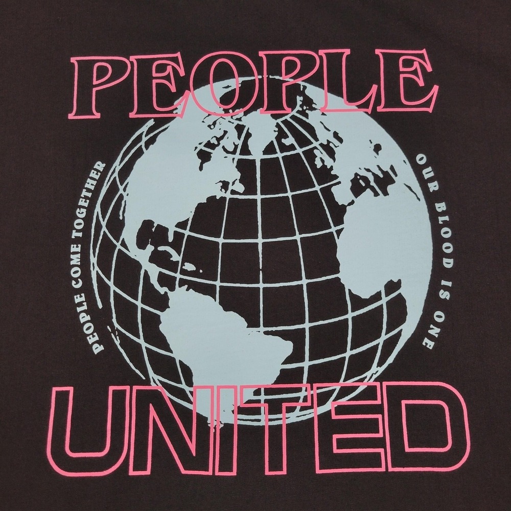 United Hoodie Mens 2XL Black‎ People United Tour MMXIX Graphic Pullover Cotton